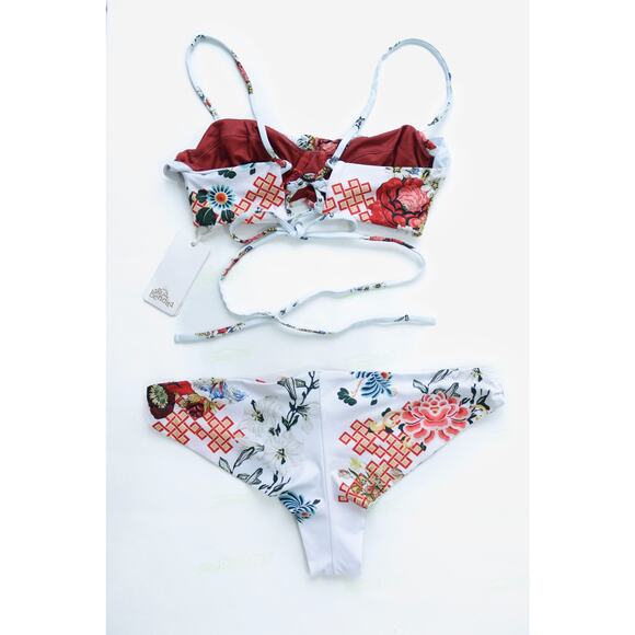 Agua Bendita Bikini Set Alanya Margot Top sz S and Bottom Sz M NWT - Picture 6 of 6